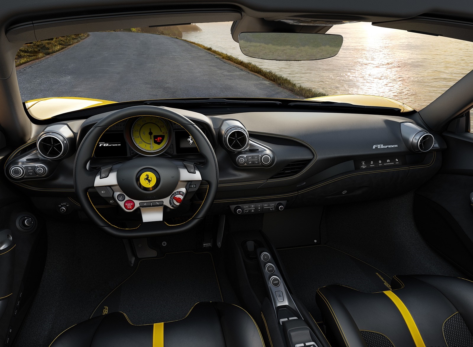 2020 Ferrari F8 Spider Interior Cockpit Wallpapers #8 of 19