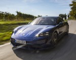 2020 Porsche Taycan Turbo (Color: Gentian Blue Metallic) Front Three-Quarter Wallpapers 150x120