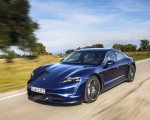 2020 Porsche Taycan Turbo (Color: Gentian Blue Metallic) Front Three-Quarter Wallpapers 150x120 (4)