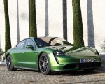 2020 Porsche Taycan Turbo (Color: Mamba Green Metallic) Front Three-Quarter Wallpapers 150x120