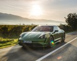 2020 Porsche Taycan Turbo (Color: Mamba Green Metallic) Front Three-Quarter Wallpapers 150x120