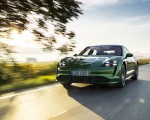 2020 Porsche Taycan Turbo (Color: Mamba Green Metallic) Front Three-Quarter Wallpapers 150x120