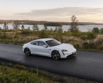 2020 Porsche Taycan Turbo S (Color: Carrara White Metallic) Front Three-Quarter Wallpapers 150x120