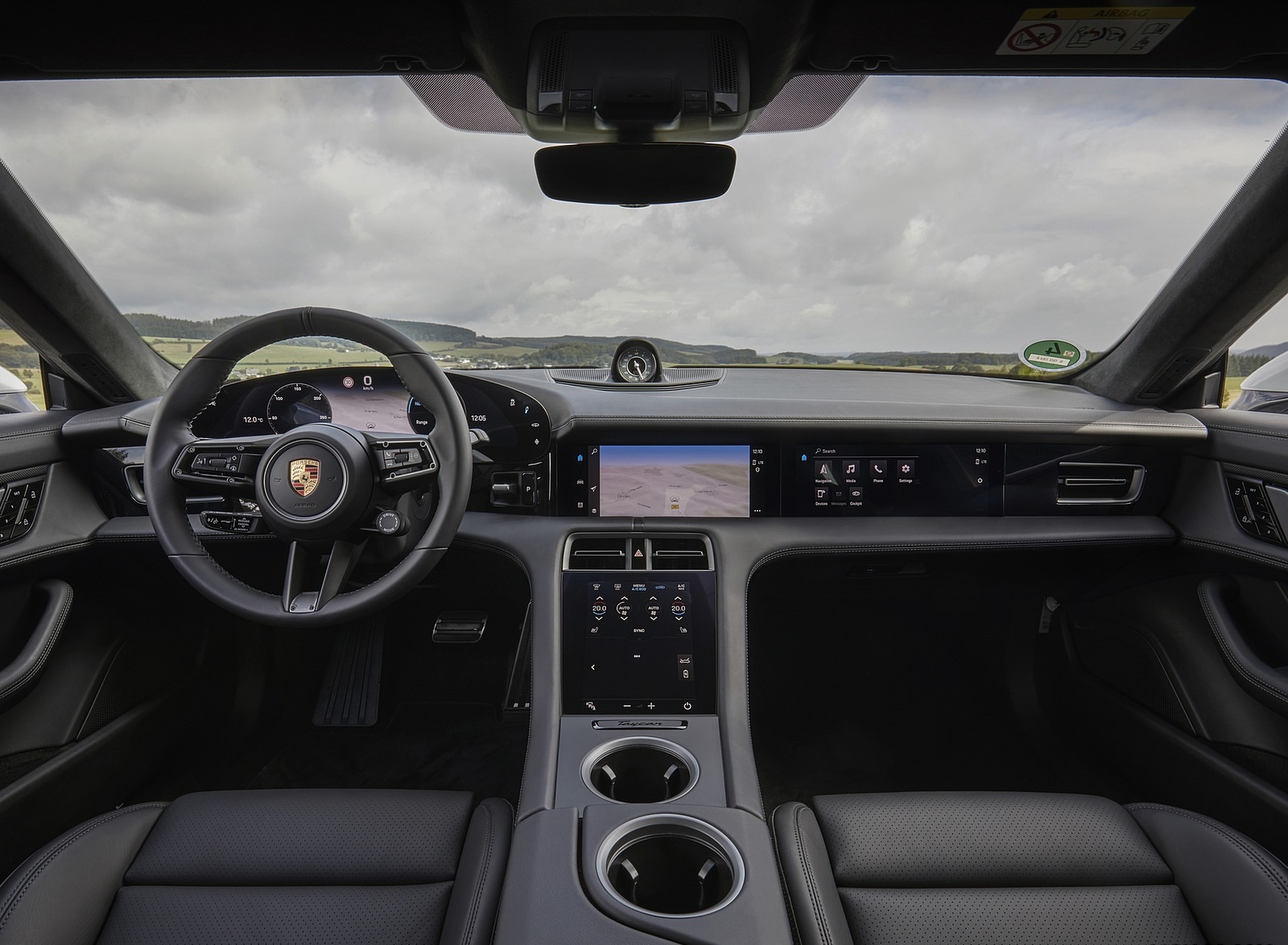 2020 Porsche Taycan Turbo S (Color: Carrara White Metallic) Interior Cockpit Wallpapers #61 of 95