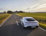 2020 Porsche Taycan Turbo S (Color: Carrara White Metallic) Rear Three-Quarter Wallpapers 150x120