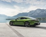 2020 Porsche Taycan Turbo S (Color: Mamba Green Metallic) Rear Three-Quarter Wallpapers 150x120