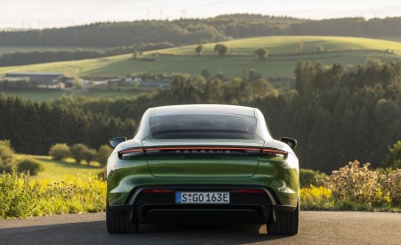 2020 Porsche Taycan Turbo S (Color: Mamba Green Metallic) Rear Wallpapers 450x275 (16)
