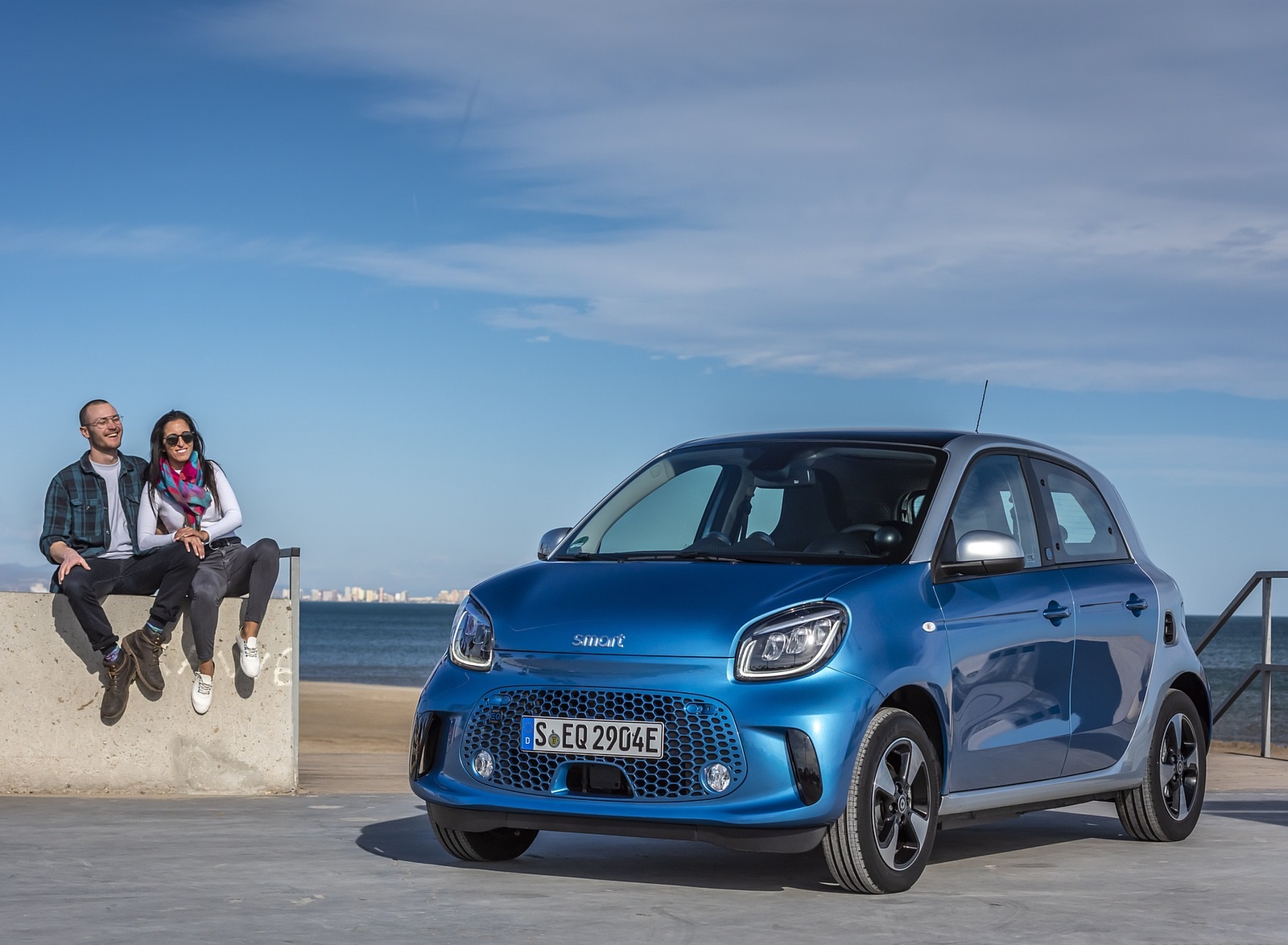 2020 Smart EQ ForFour Passion Line (Color: Steel Blue) Front Three-Quarter Wallpapers #59 of 80
