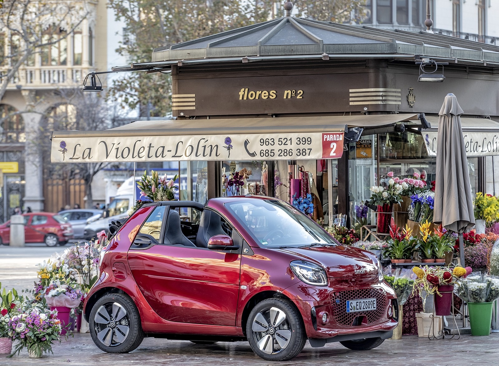 2020 Smart EQ ForTwo Cabrio Prime Line (Color: Carmine Red) Front Three-Quarter Wallpapers #35 of 100