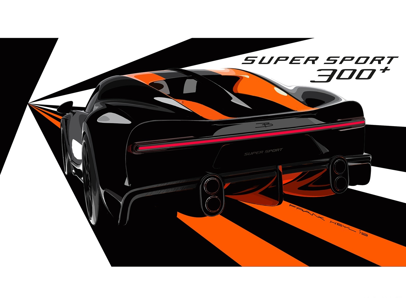 2021 Bugatti Chiron Super Sport 300+ Design Sketch Wallpapers #20 of 31