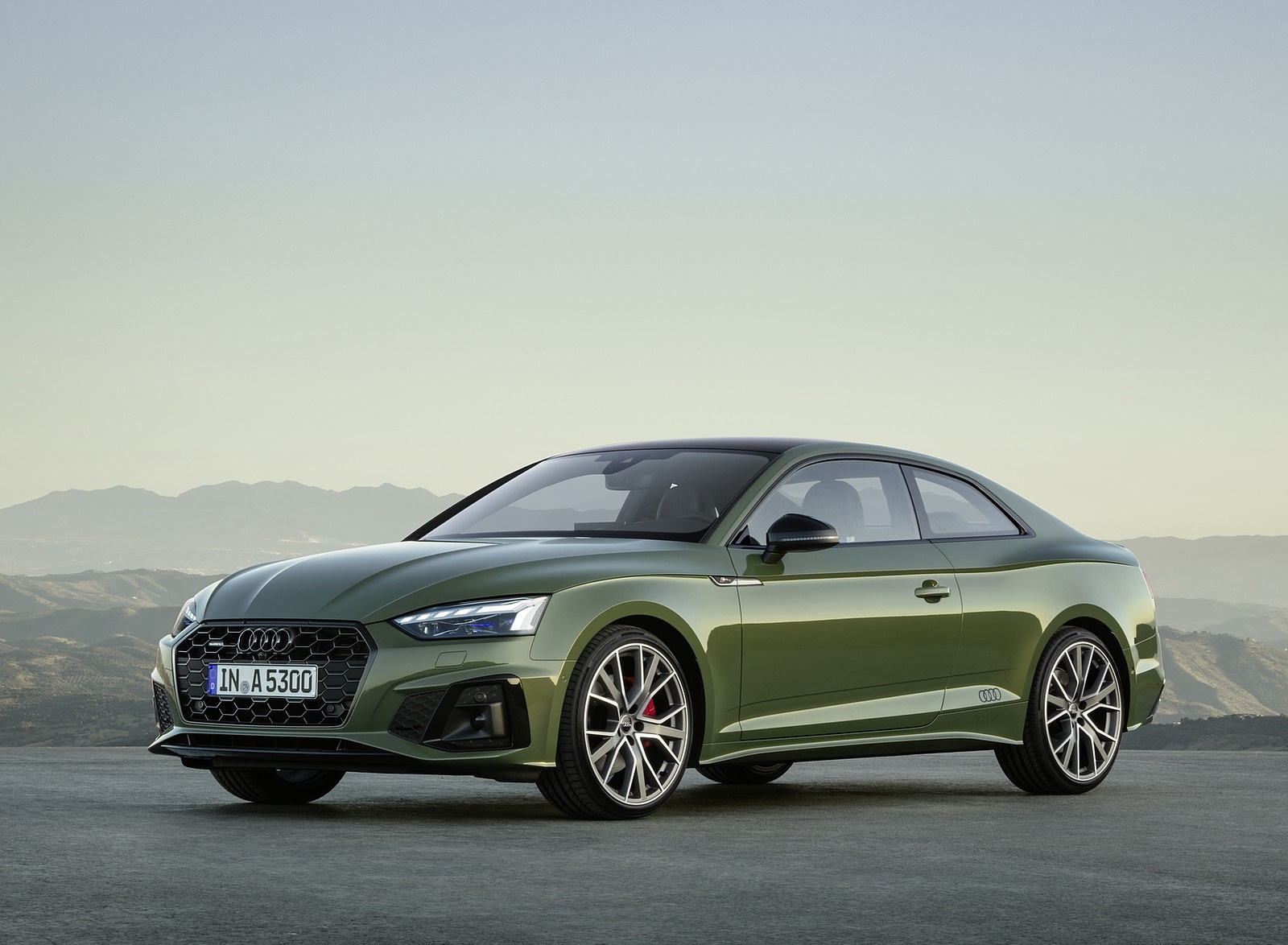 2020 Audi A5 Coupe (Color: District Green) Front Three-Quarter Wallpapers (8)