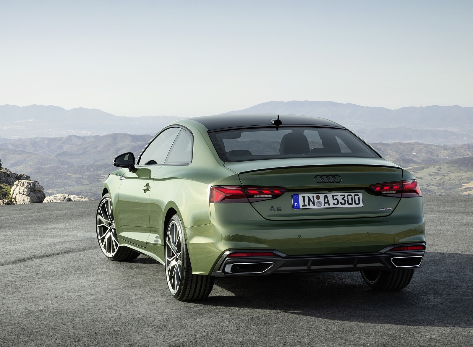 2020 Audi A5 Coupe (Color: District Green) Rear Three-Quarter Wallpapers #16 of 36