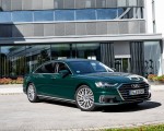 2020 Audi A8 L 60 TFSI e quattro Plug-In Hybrid (Color: Goodwood Green) Front Three-Quarter Wallpapers 150x120