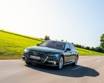 2020 Audi A8 L 60 TFSI e quattro Plug-In Hybrid (Color: Goodwood Green) Front Three-Quarter Wallpapers 150x120