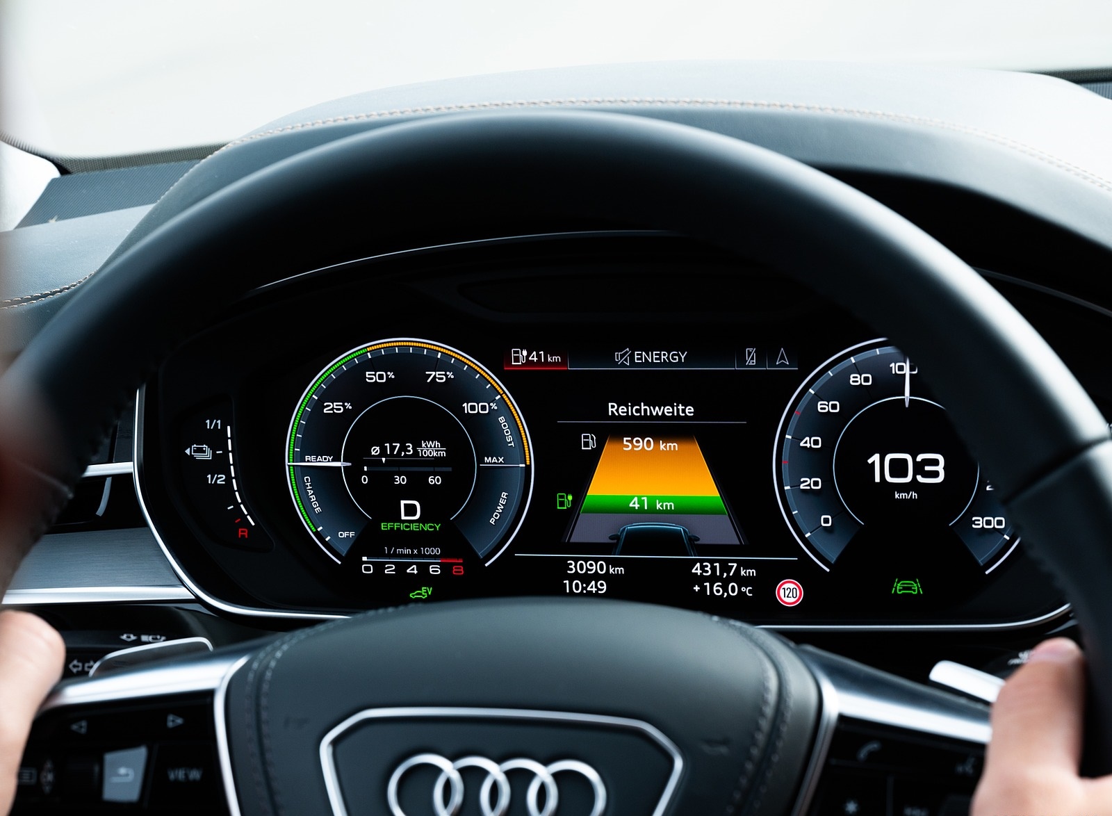 2020 Audi A8 L 60 TFSI e quattro Plug-In Hybrid Digital Instrument Cluster Wallpapers #39 of 49