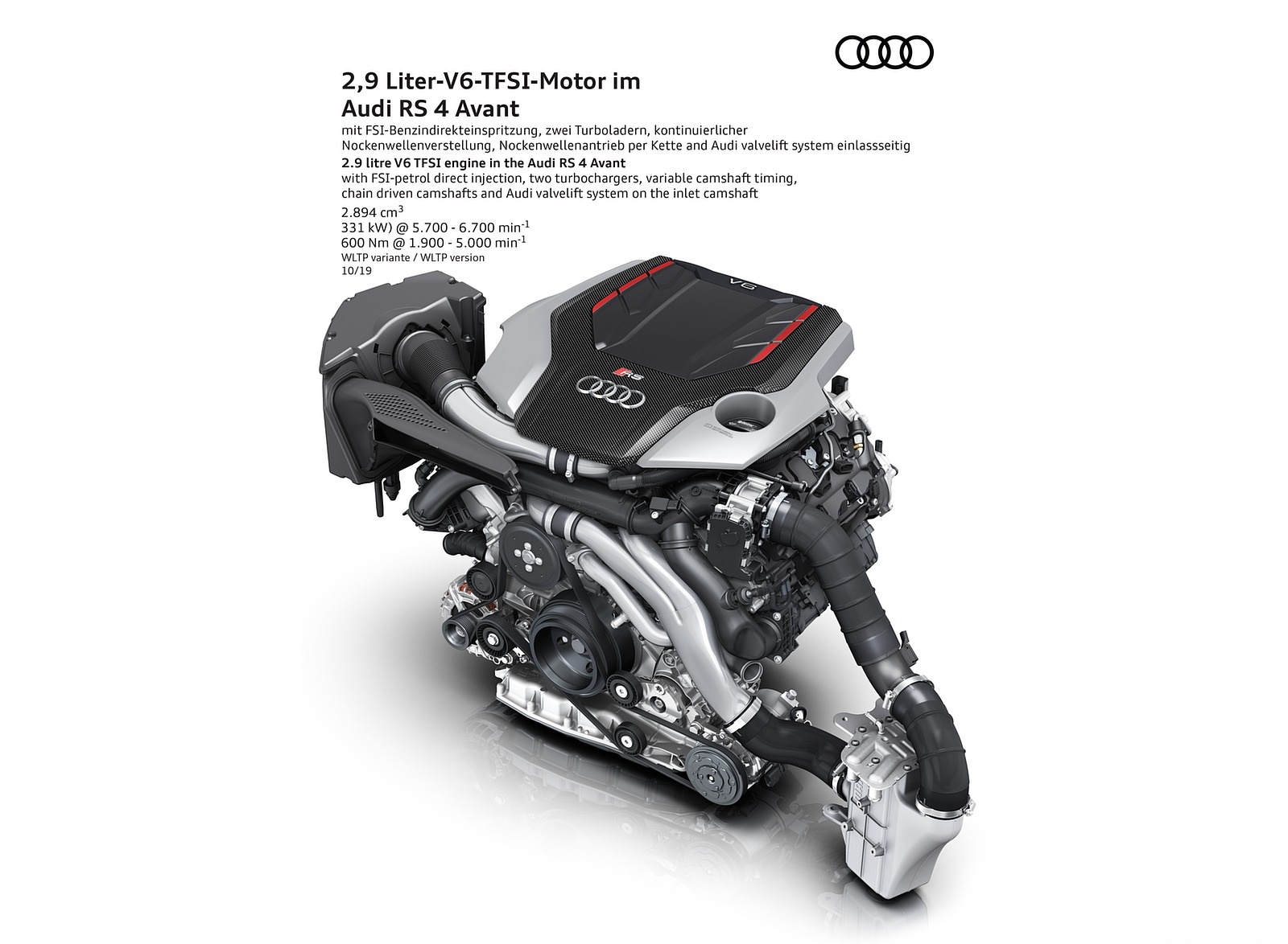 2020 Audi RS 4 Avant 2.9 litre V6 TFSI engine in the Audi RS 4 Avant Wallpapers #97 of 98