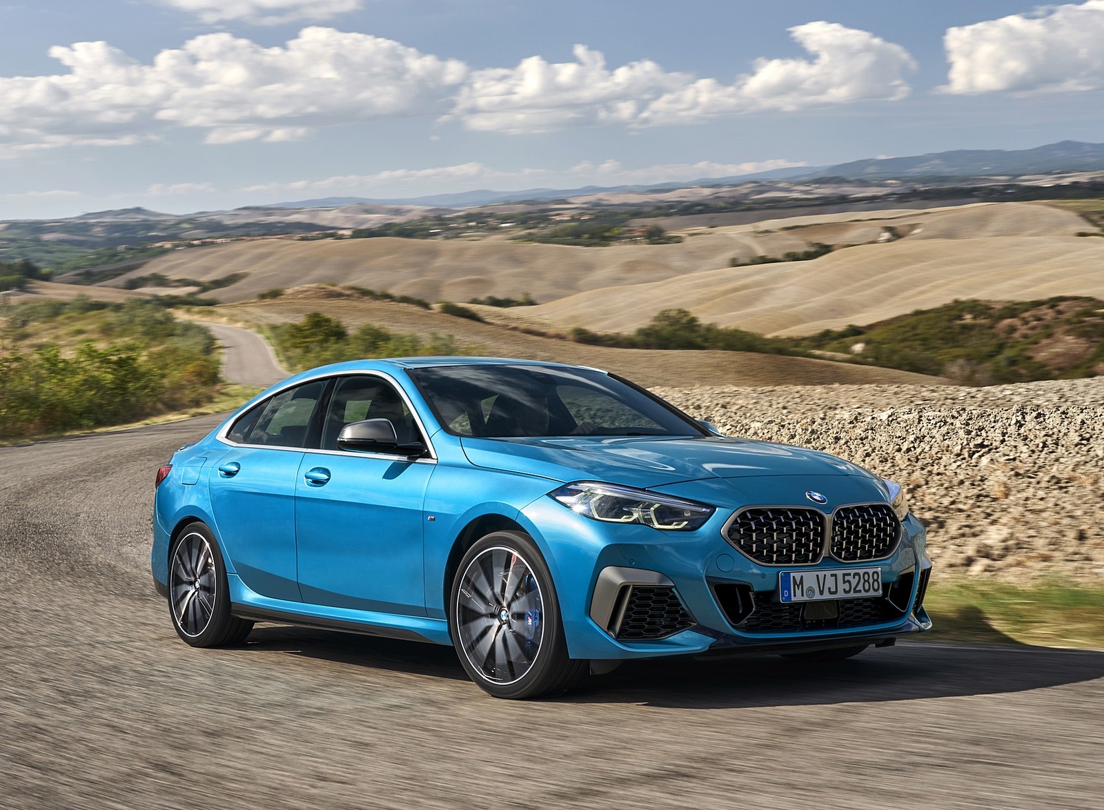 2020 BMW M235i Gran Coupe xDrive (Color: Snapper Rocks Blue Metallic) Front Three-Quarter Wallpapers (3)