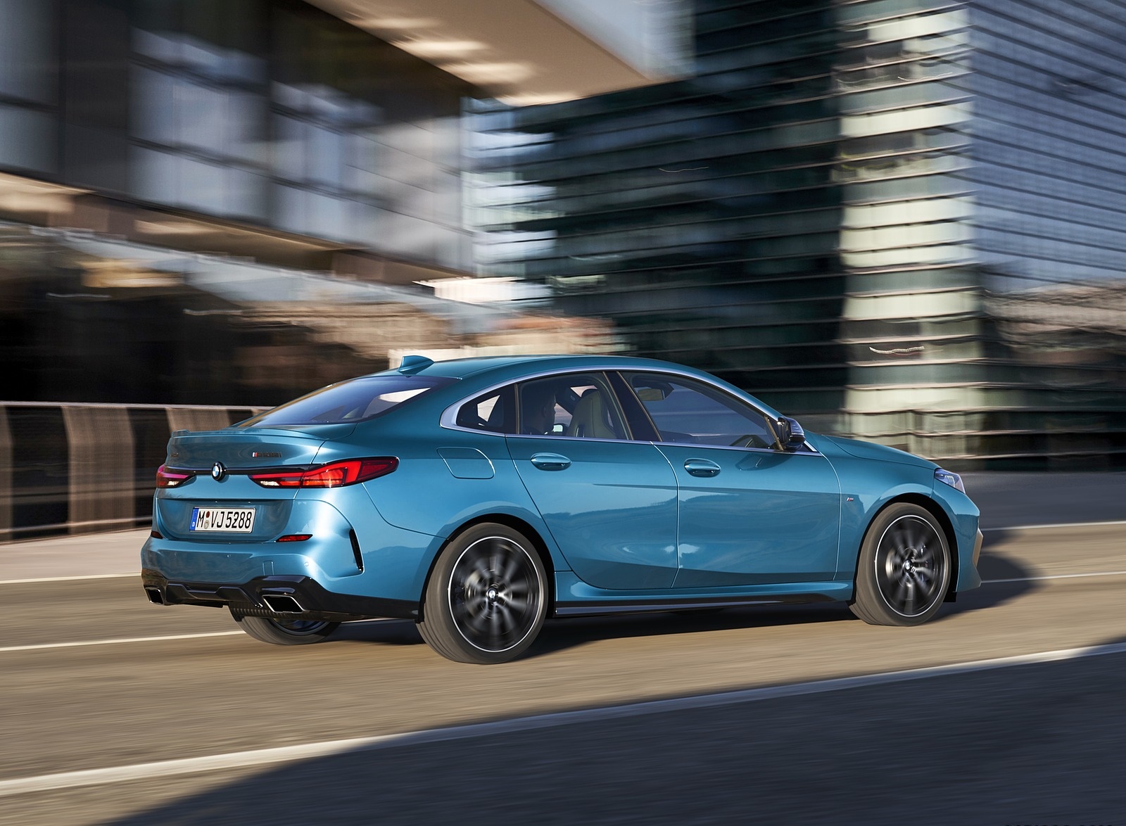 2020 BMW M235i Gran Coupe xDrive (Color: Snapper Rocks Blue Metallic) Rear Three-Quarter Wallpapers (2)