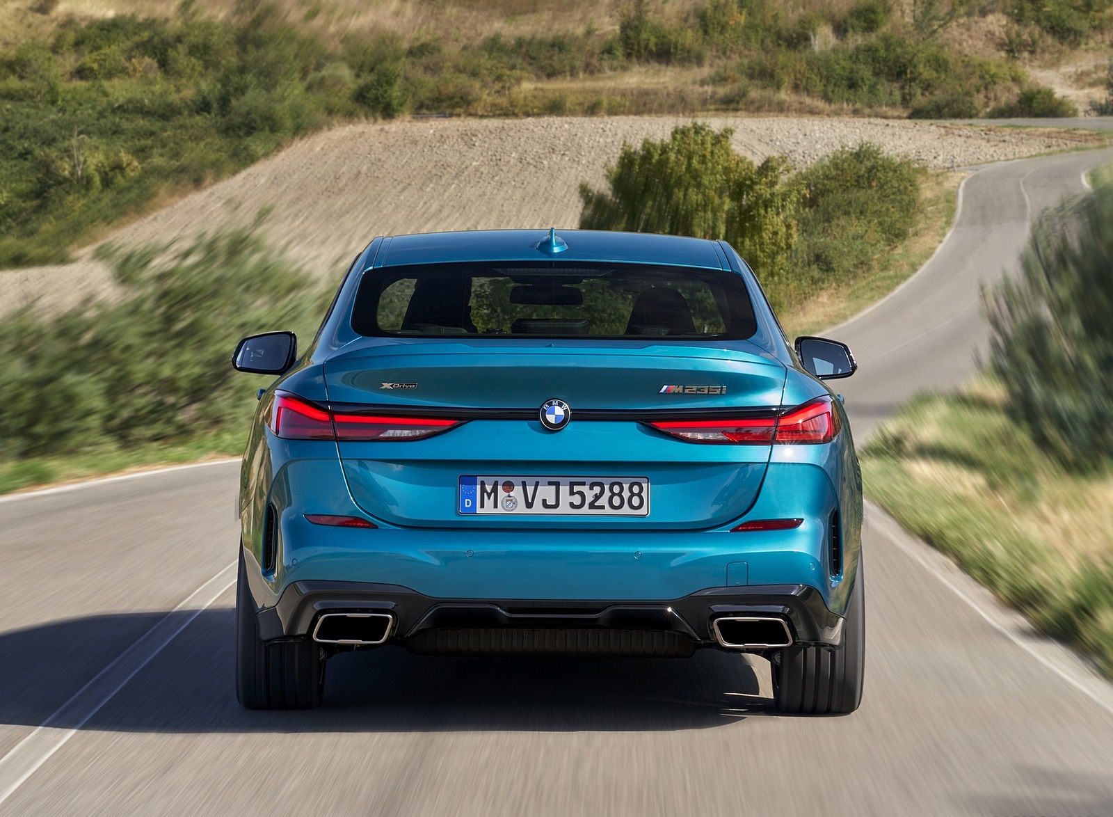 2020 BMW M235i Gran Coupe xDrive (Color: Snapper Rocks Blue Metallic) Rear Wallpapers (6)