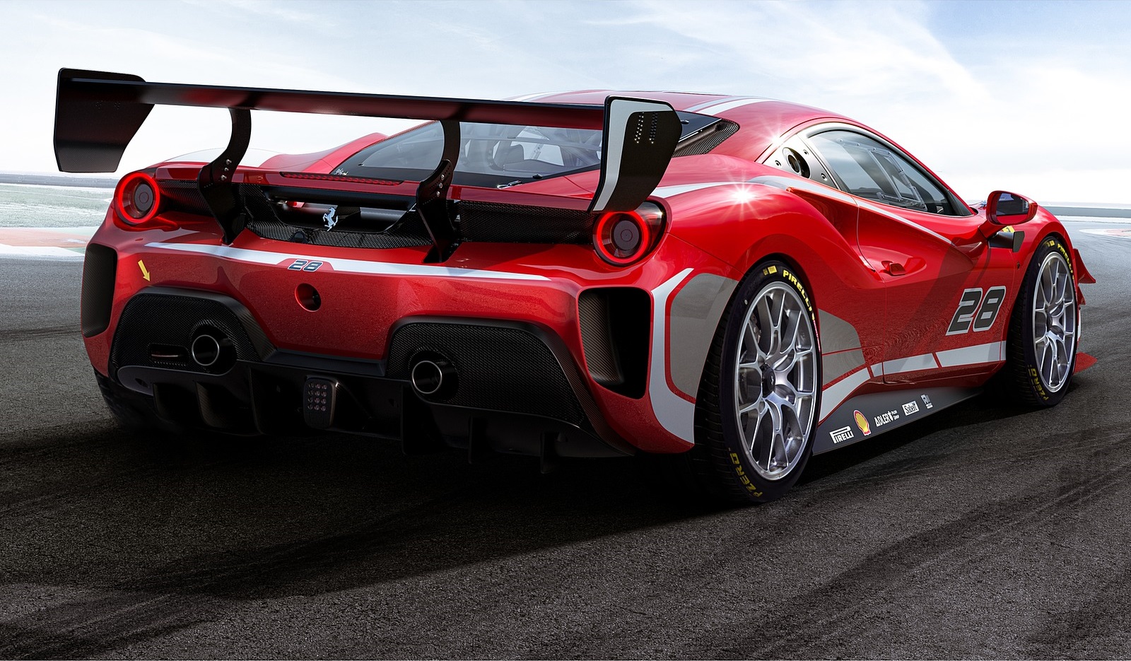 2020 Ferrari 488 Challenge Evo Rear Three-Quarter Wallpapers (3)