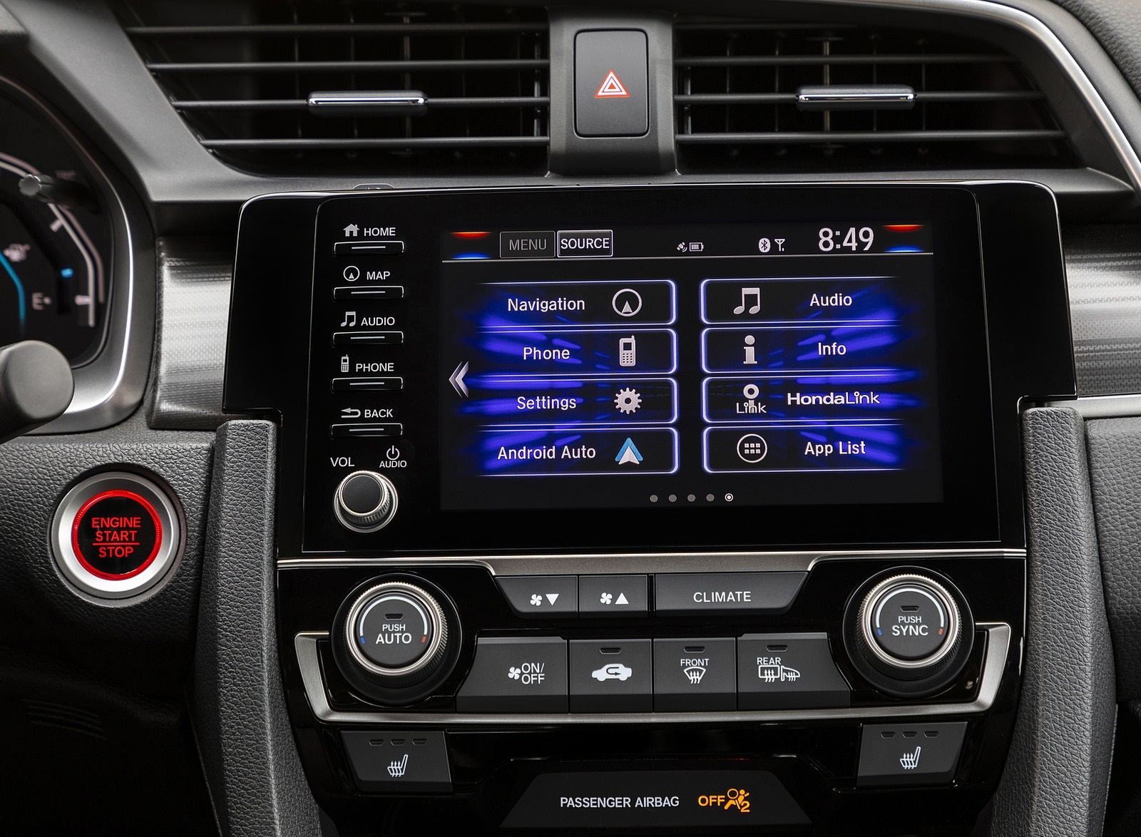 2020 Honda Civic Sedan Touring Central Console Wallpapers #49 of 62