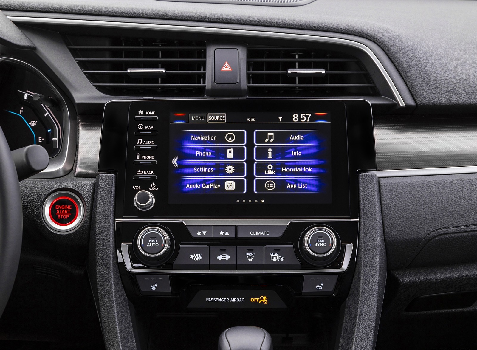 2020 Honda Civic Sedan Touring Central Console Wallpapers #50 of 62