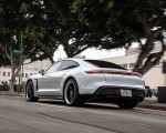 2020 Porsche Taycan 4S (Color: Carrara White Metallic) Rear Three-Quarter Wallpapers 150x120