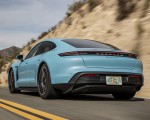 2020 Porsche Taycan 4S (Color: Frozen Blue Metallic) Rear Three-Quarter Wallpapers 150x120