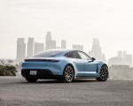 2020 Porsche Taycan 4S (Color: Frozen Blue Metallic) Rear Three-Quarter Wallpapers 150x120