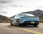 2020 Porsche Taycan 4S (Color: Frozen Blue Metallic) Rear Three-Quarter Wallpapers 150x120