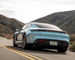 2020 Porsche Taycan 4S (Color: Frozen Blue Metallic) Rear Wallpapers 150x120