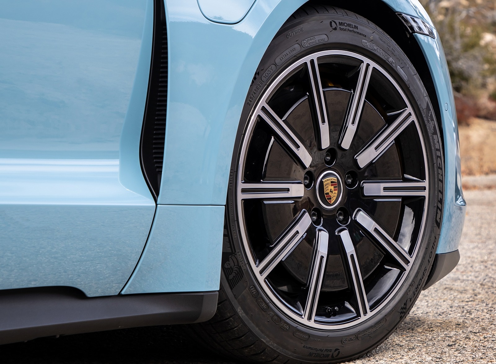 2020 Porsche Taycan 4S (Color: Frozen Blue Metallic) Wheel Wallpapers #99 of 194