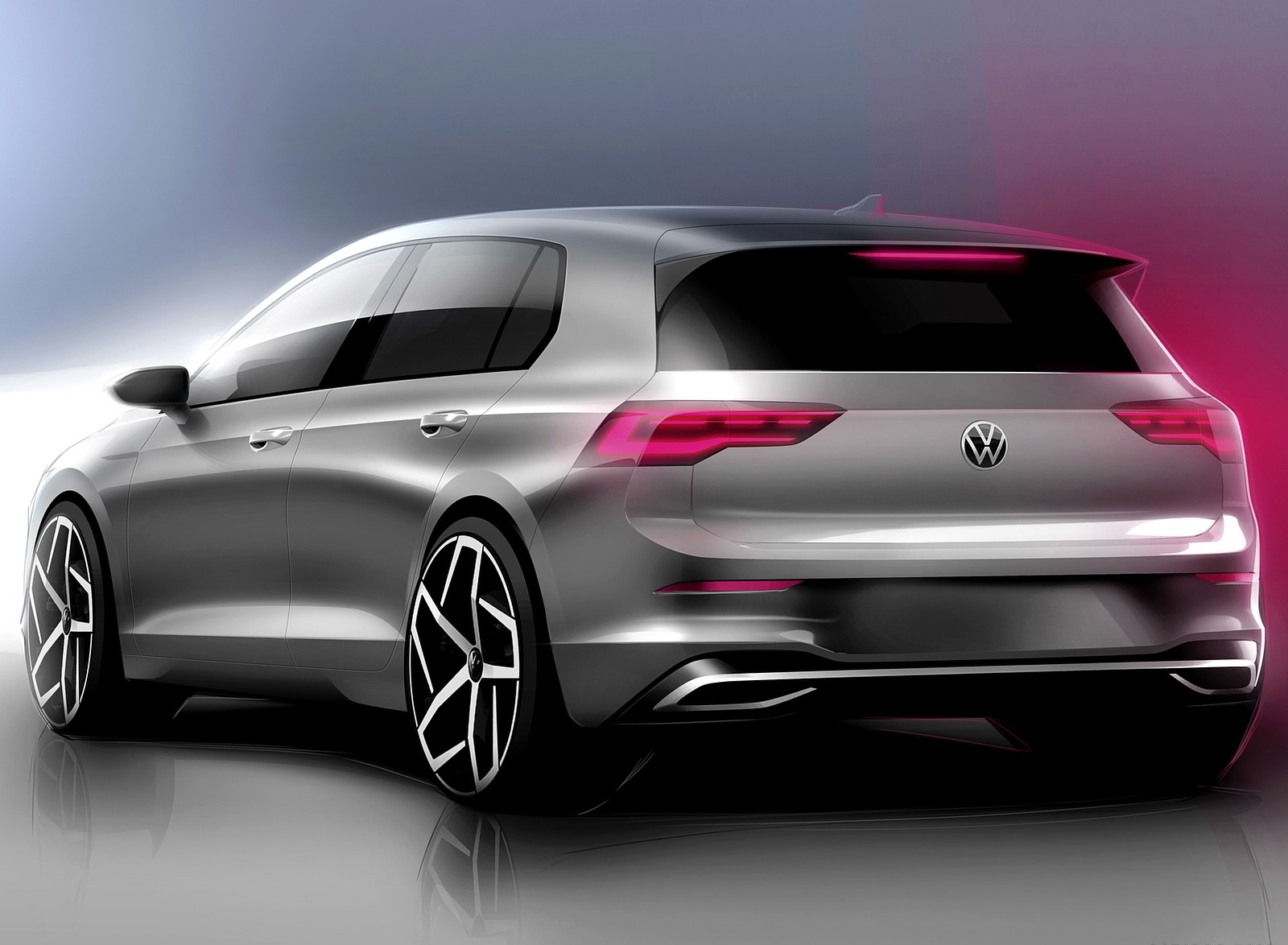 2020 Volkswagen Golf Mk8 and Previous Generations Design Sketch Wallpapers #74 of 81