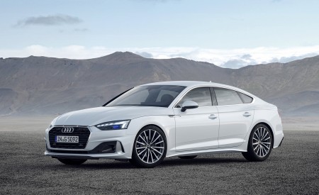 2020 Audi A5 Sportback g-tron (Color: Glacier White) Front Three-Quarter Wallpapers 450x275 (1)