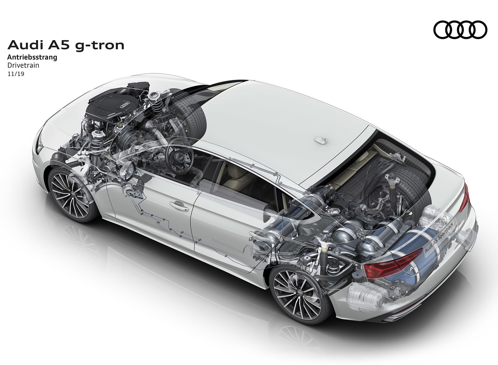 2020 Audi A5 Sportback g-tron Drivetrain Wallpapers #7 of 10