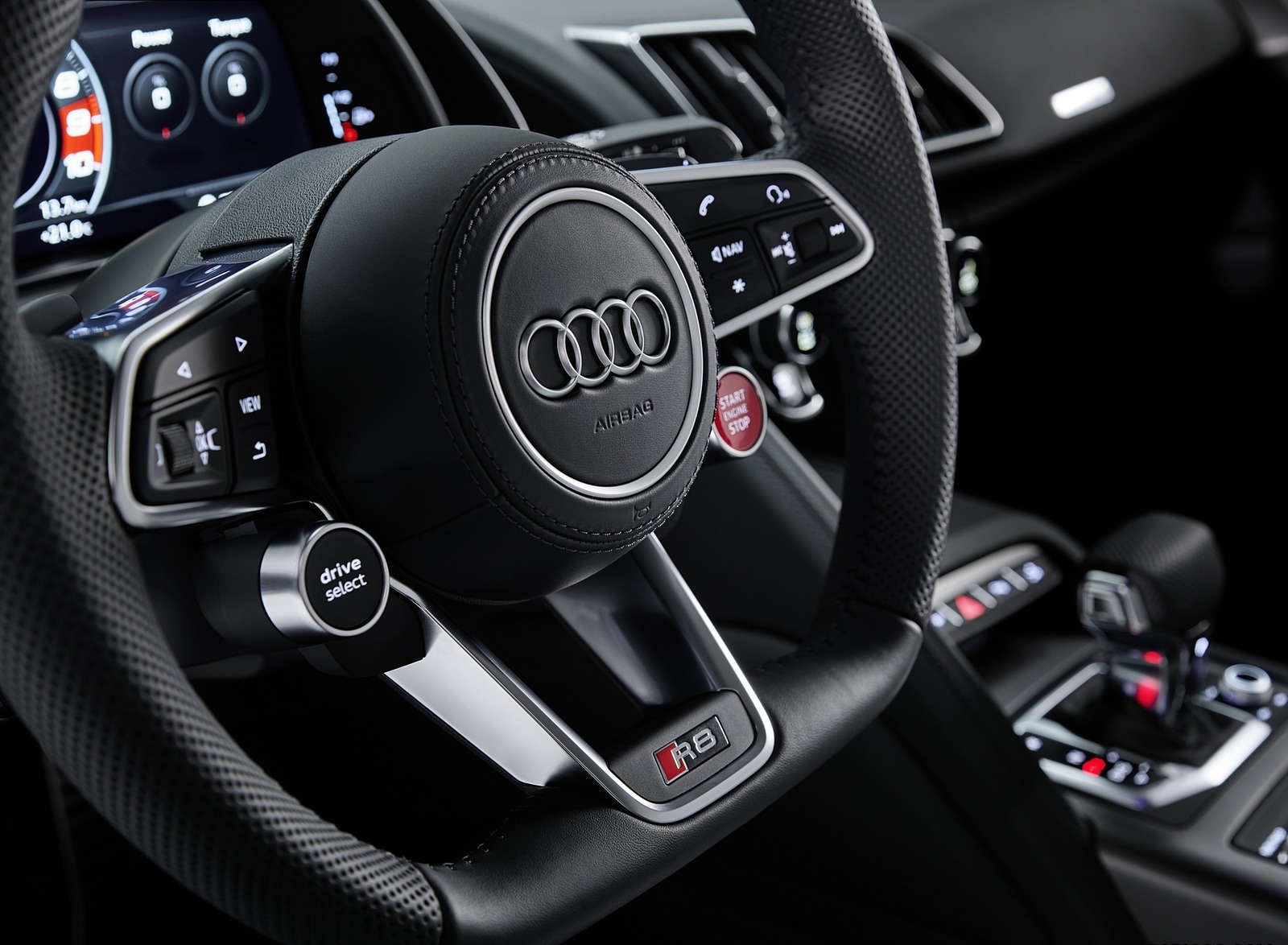 2020 Audi R8 V10 RWD Detail Interior Steering Wheel Wallpapers #29 of 151