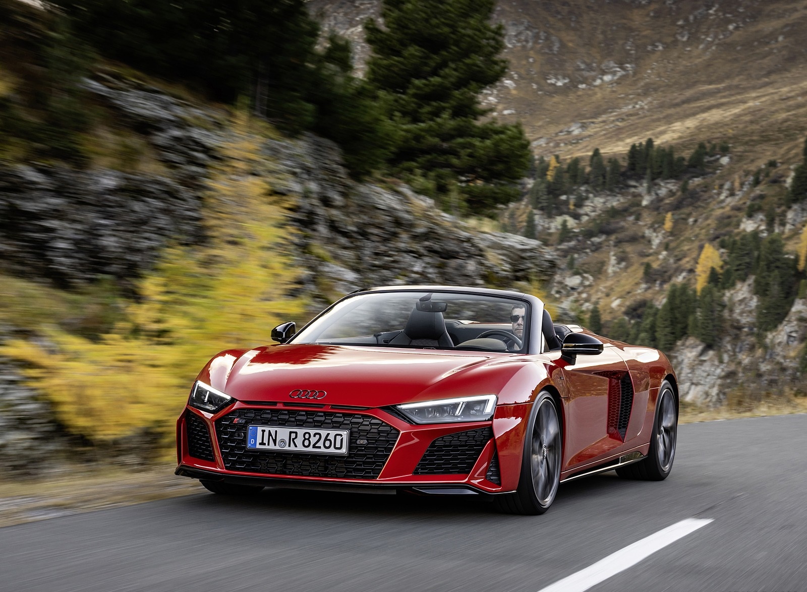 2020 Audi R8 V10 RWD Spyder (Color: Tango Red) Front Three-Quarter Wallpapers #1 of 31