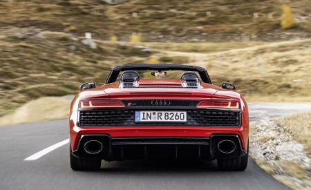 2020 Audi R8 V10 RWD Spyder (Color: Tango Red) Rear Wallpapers 450x275 (6)