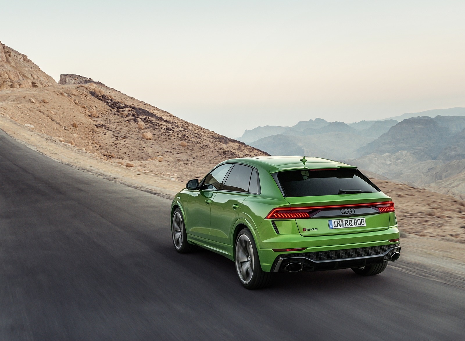 2020 Audi RS Q8 (Color: Java Green) Rear Three-Quarter Wallpapers (9)