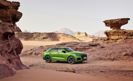 2020 Audi RS Q8 (Color: Java Green) Side Wallpapers 450x275 (17)