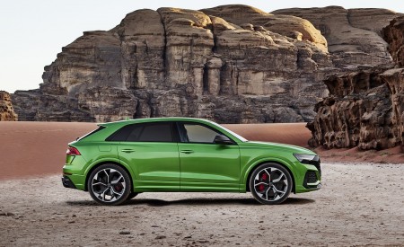 2020 Audi RS Q8 (Color: Java Green) Side Wallpapers 450x275 (18)