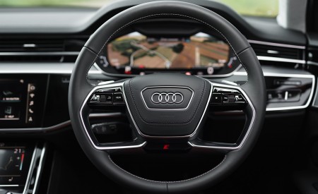2020 Audi S8 (UK-Spec) Interior Steering Wheel Wallpapers 450x275 (159)