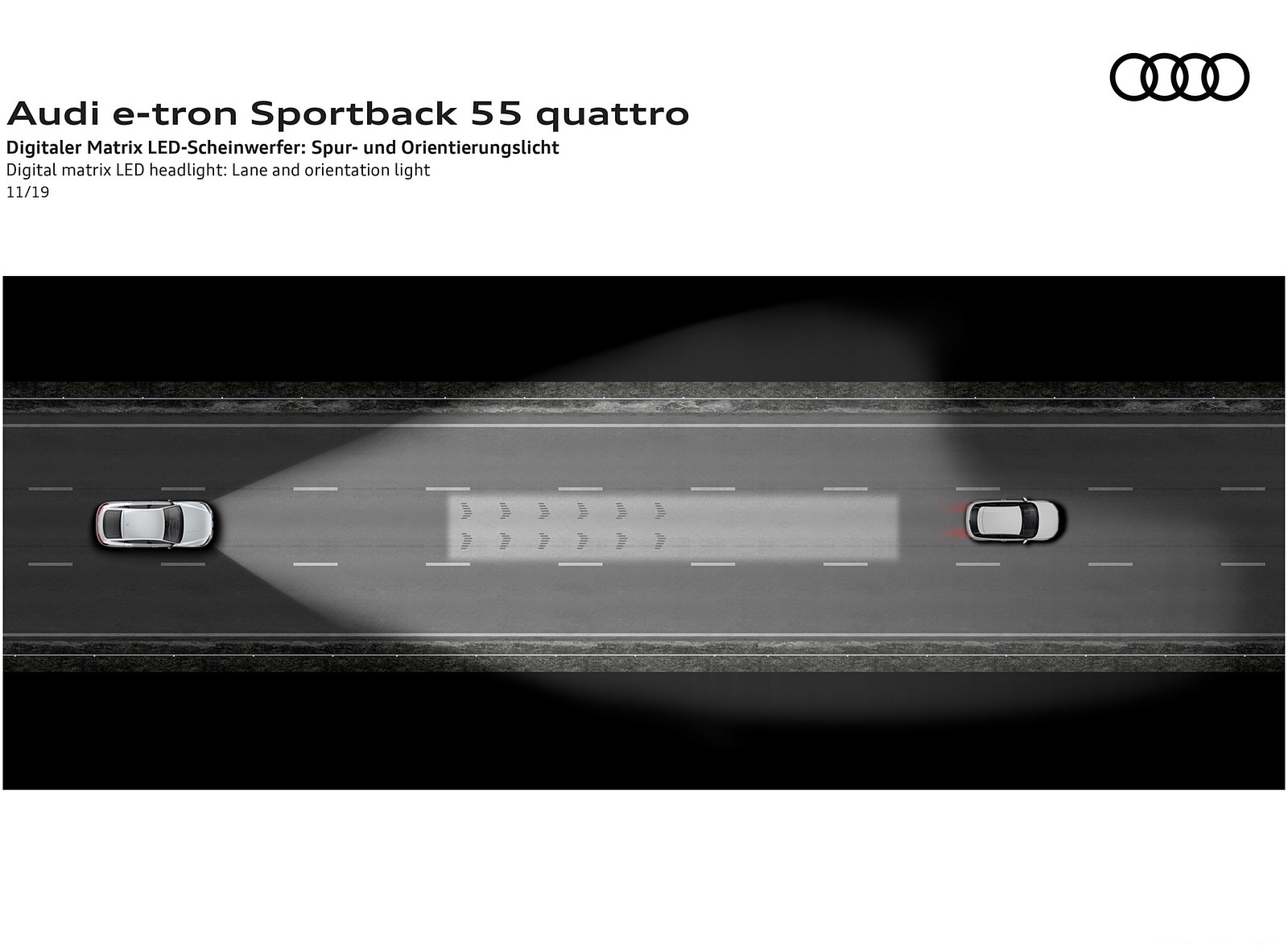 2020 Audi e-tron Sportback Digital matrix LED headlight Lane and orientation light Wallpapers #140 of 145