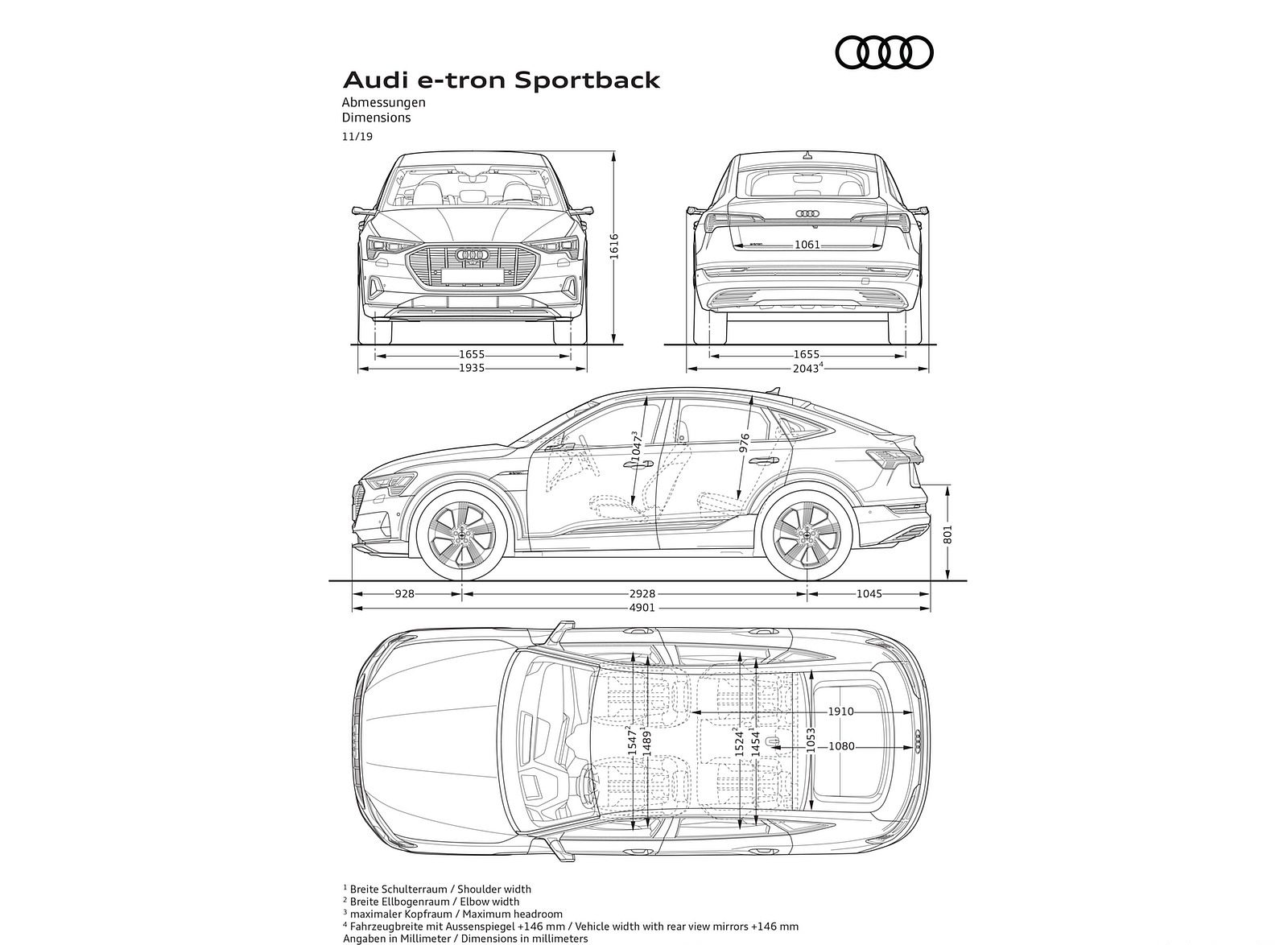 2020 Audi e-tron Sportback Dimensions Wallpapers #137 of 145