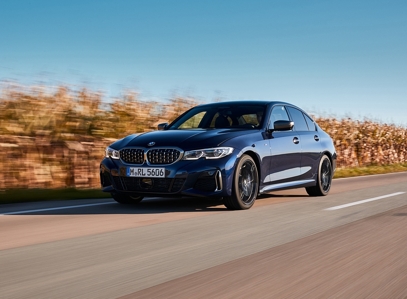 2020 BMW M340i Sedan (Color: Tanzanite Blue Metallic) Front Three-Quarter Wallpapers (4)