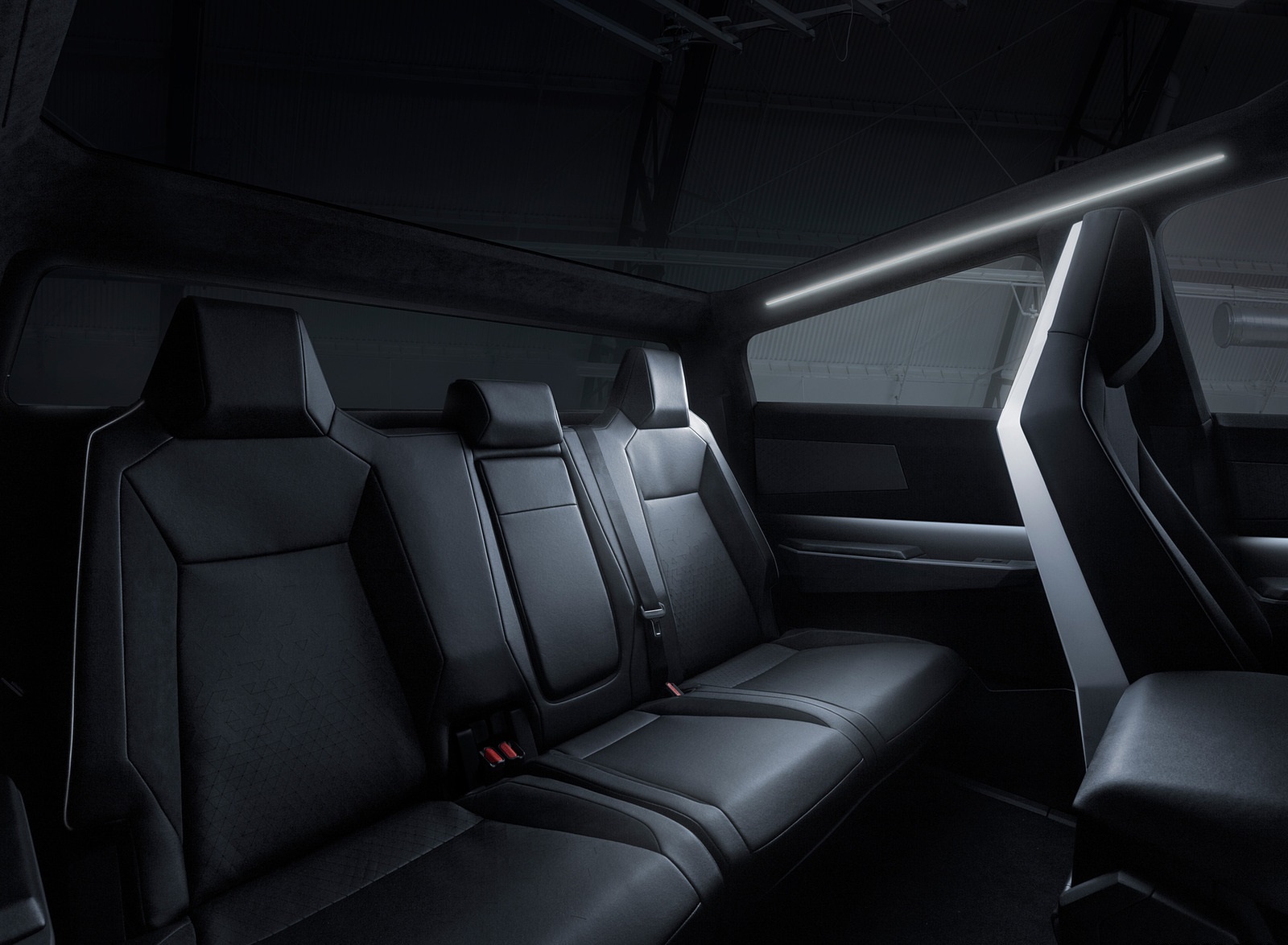 2022 Tesla Cybertruck Interior Rear Seats Wallpapers #16 of 24