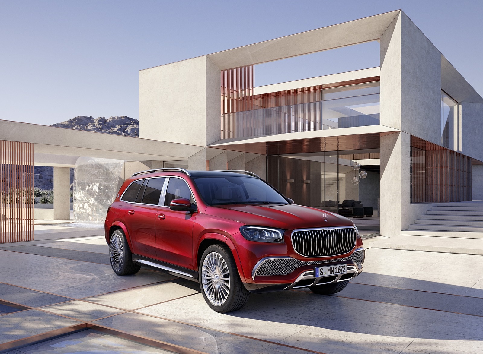 2021 Mercedes-Maybach GLS 600 (Color: Designo Hyacinth Red Metallic) Front Three-Quarter Wallpapers #130 of 142