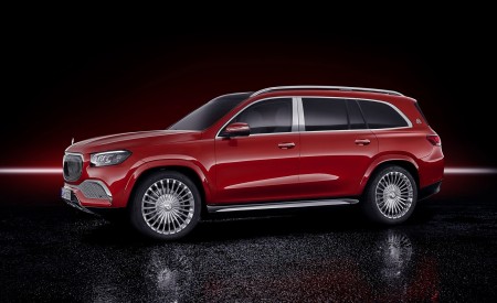2021 Mercedes-Maybach GLS 600 (Color: Designo Hyacinth Red Metallic) Side Wallpapers 450x275 (136)