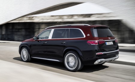2021 Mercedes-Maybach GLS 600 (Color: Rubellite Red or Obsidian Black) Rear Three-Quarter Wallpapers 450x275 (91)