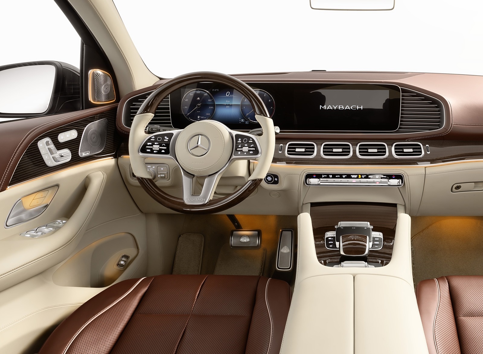 2021 Mercedes-Maybach GLS 600 Exclusive nappa leather mahogany or macchiato Interior Cockpit Wallpapers #128 of 142